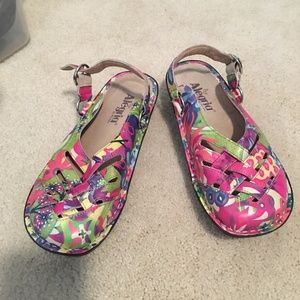 Alegria Leather Clogs w/ Backstrap